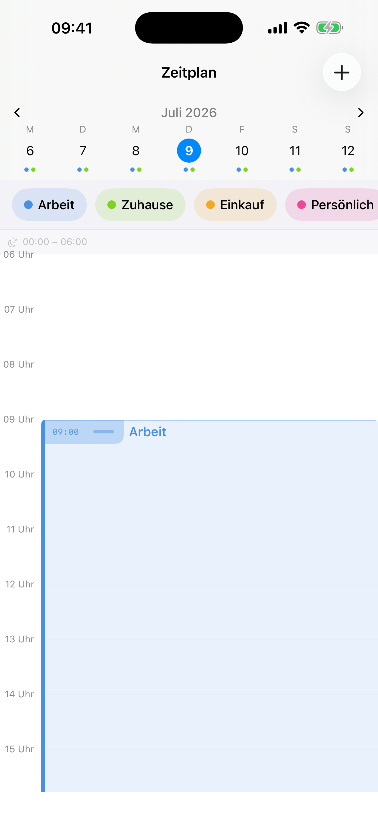 Schedule editor